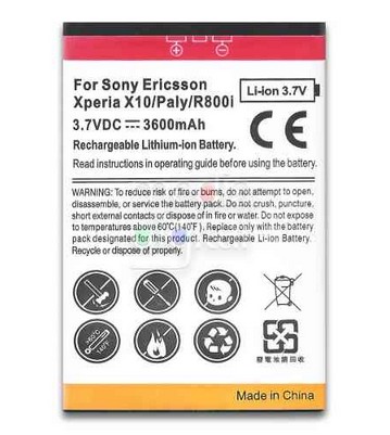 Sony Ericcson Xperia X10 Batería Extendida Pila 3600mah